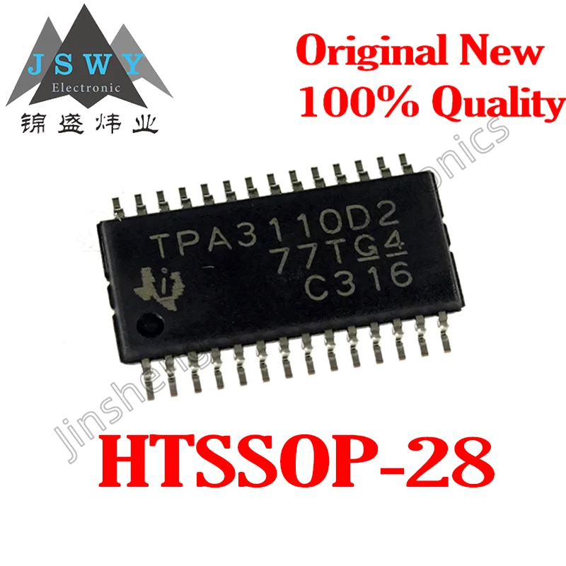 (10/50 pcs) TPA3110D2PWP TPA3110D2 HTSSOP28 package audio power amplifier chip original spot for driving bridge stereo speakers