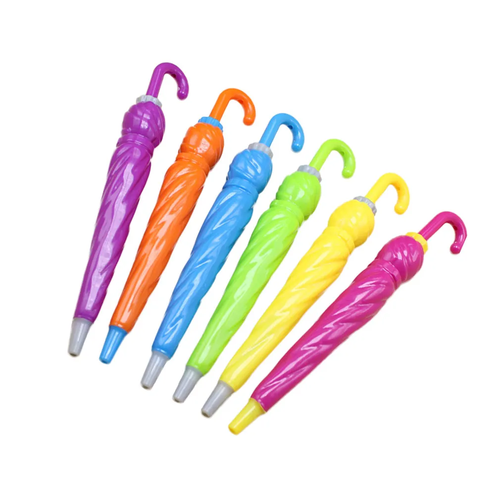 

6Pcs Umbrella Ballpoint Pens for Kids Students Creative School Supplies Smooth Ink Clear Writing Ergonomic Grip Random Color