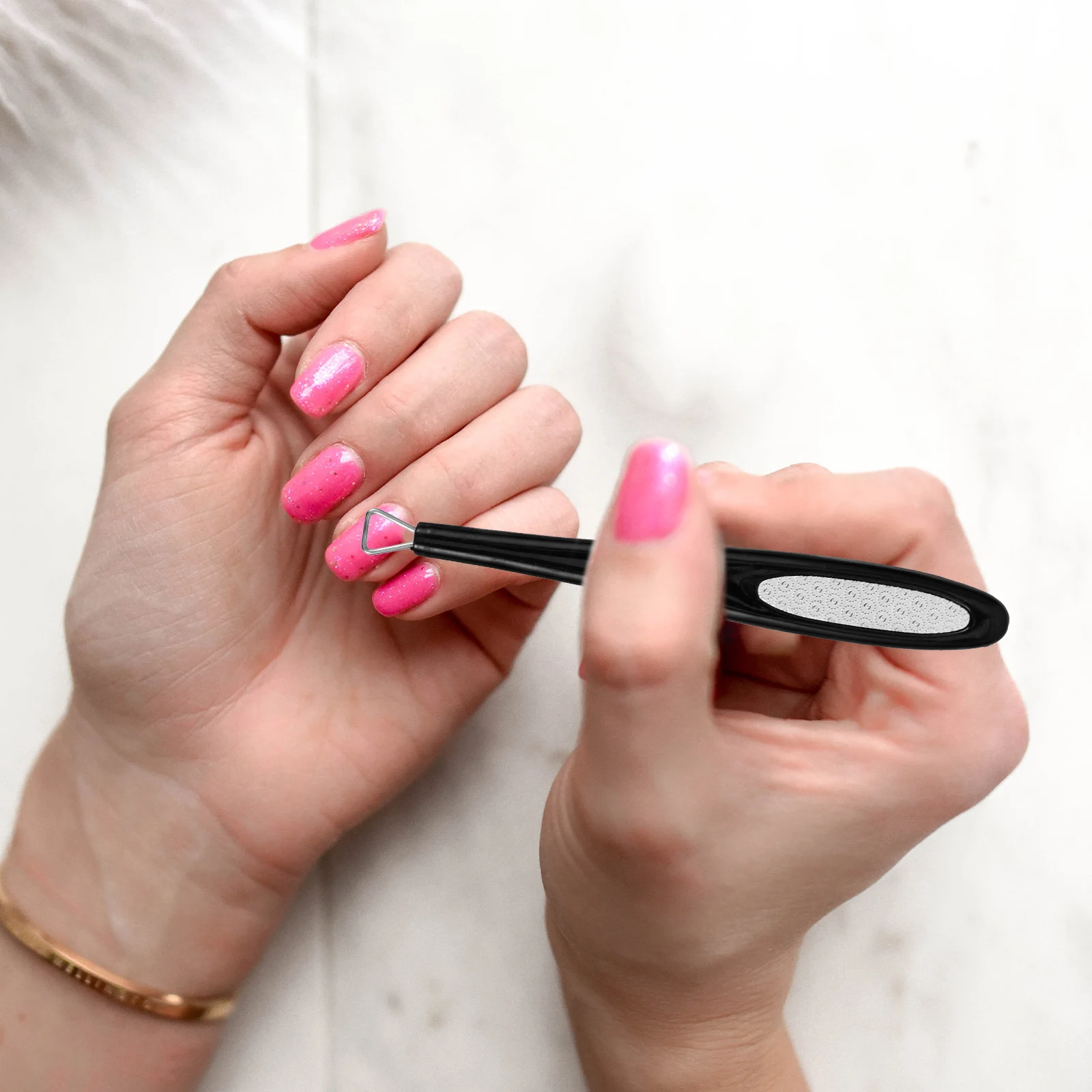 مزيل الجلد للبشرة من الفولاذ المقاوم للصدأ عالي الجودة لأظافر القدم وأدوات طلاء الأظافر المعدنية #3