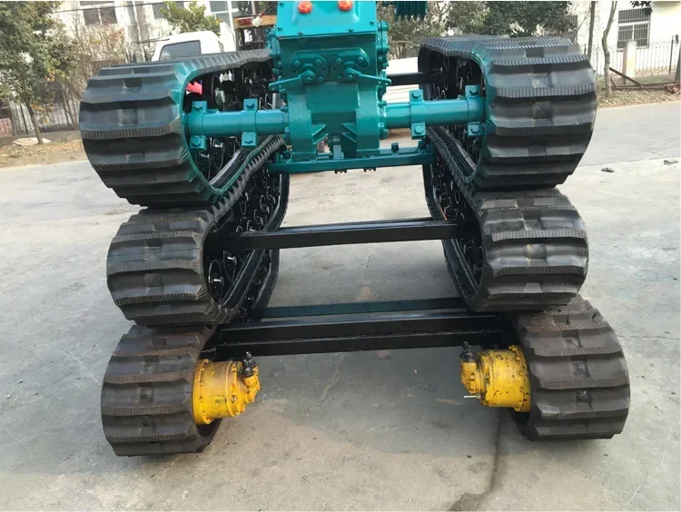 Rubber track system 0.5T to 20T for small vehicle crane undercarriage excavator Truck Farm loader Drilling MOBILE PIVOT BASE