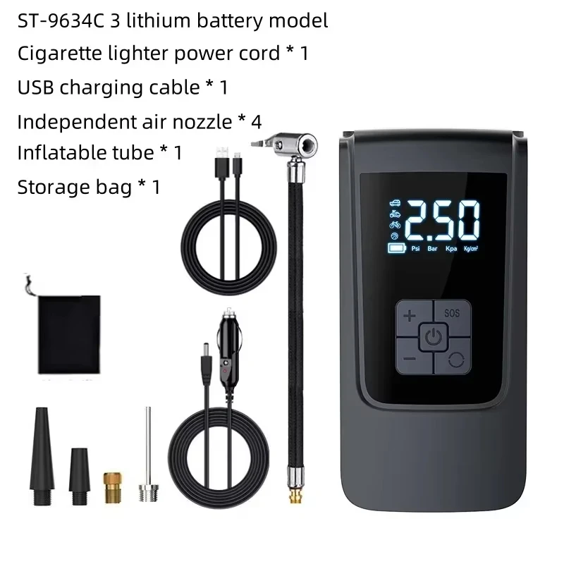 Air Compressor Air Pump For Car Portable Tyre Inflator Electric Motorcycle Pump Air Compressor For Car Motorcycles Bicycles image 5