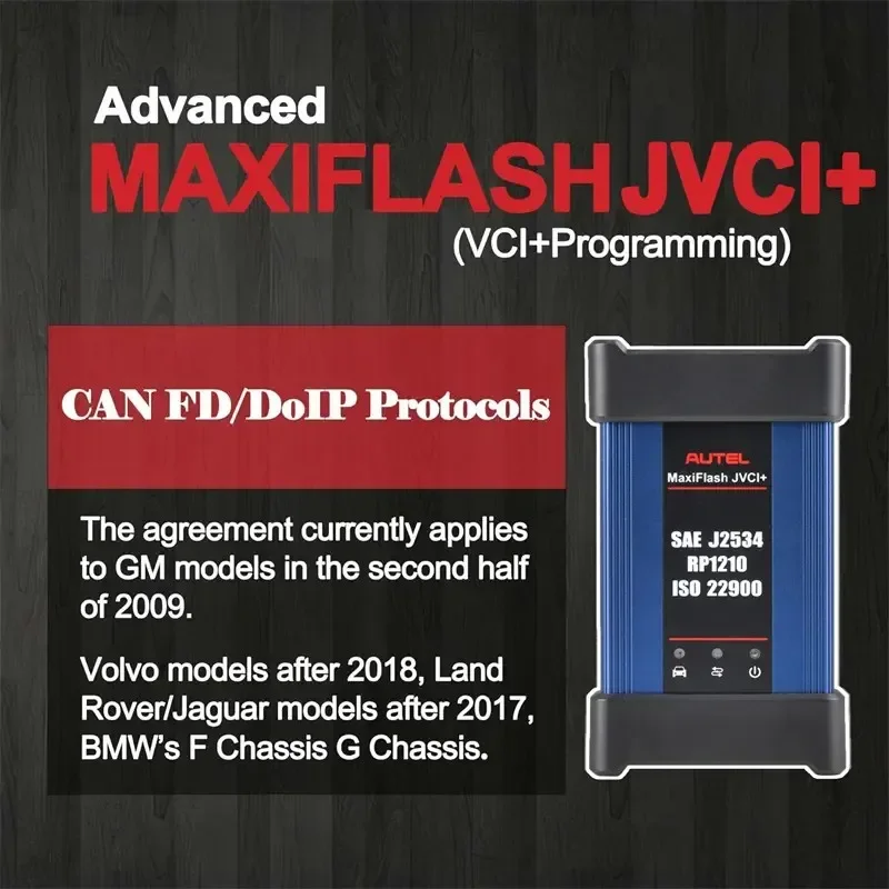 Autel MaxiFlash JVCI J2534 Pass-door ECU Programmering Driver met KAN FD & DoIP Protocol Voor Autel MaxiIM IM608 II / Laptop / PC