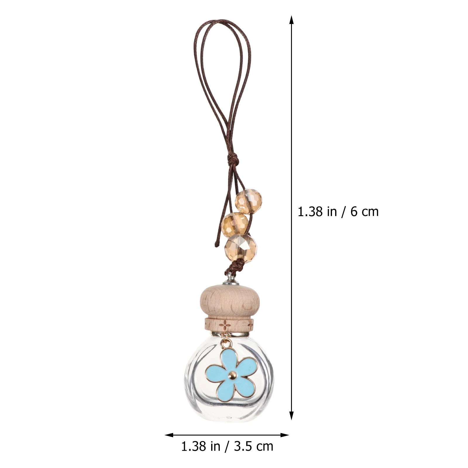 

1Pcs Car Perfume Bottle Pendant Transparent Glass Colorful Hanging Interior Decoration Strong Fragrance Air Purifier Rearview