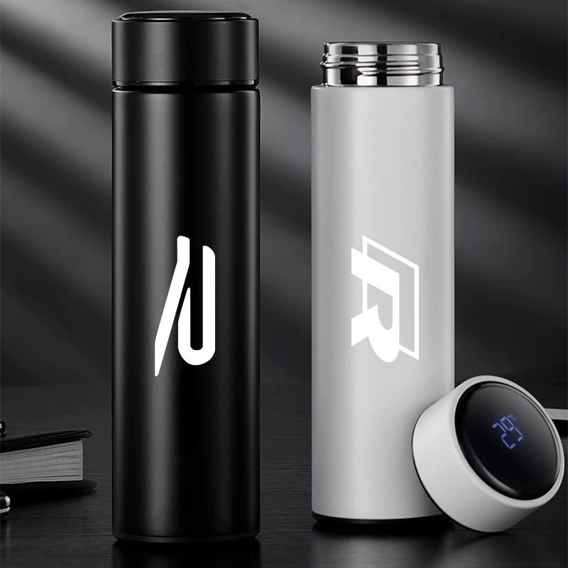 

500ml smart thermos bottle with logo for Volkswagen VW R Rline Golf Polo Passat Jetta Bora Sedan EOS CC Touareg Tiguan Sharan