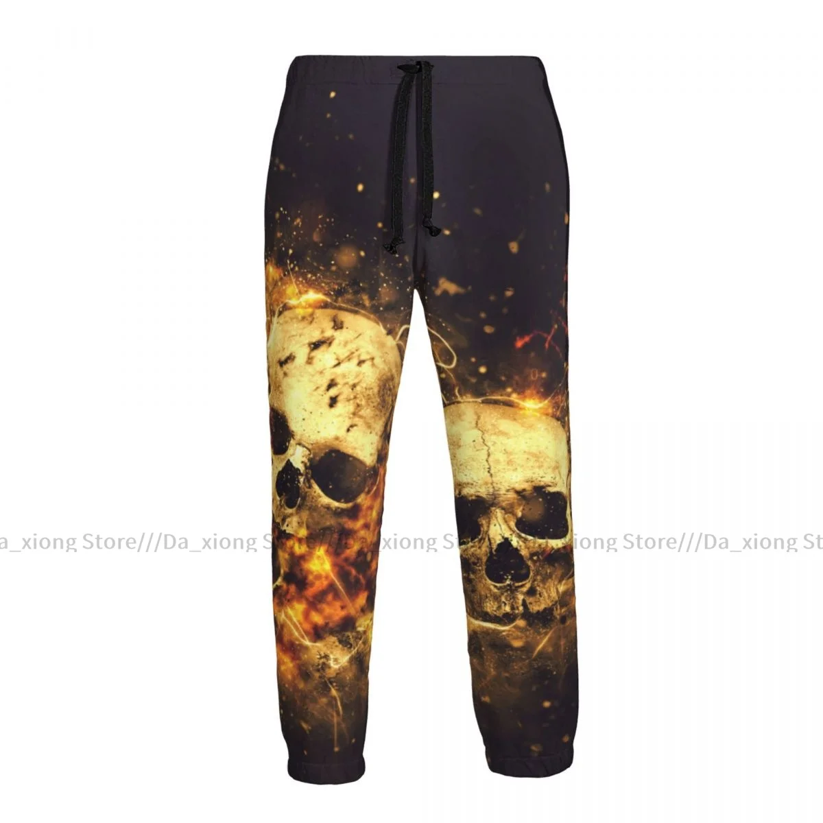 

Men Sports Pants Male Casual Loose Trousers Skulls And Bones As Conceptual Spooky Horror Halloween Sportpants