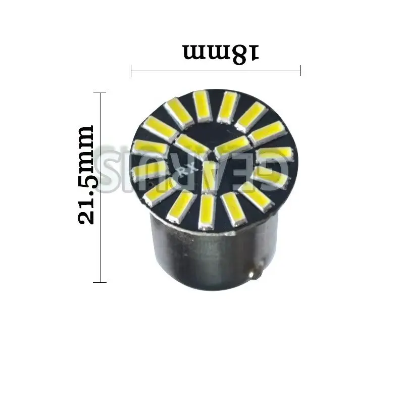 100pcs P21W 18SMDS25 1156 BA15S 18 SMD 4014 LED  Car Turn Signal Lights Reverse Lamp Tail Light White Red Yellow 12V car styling