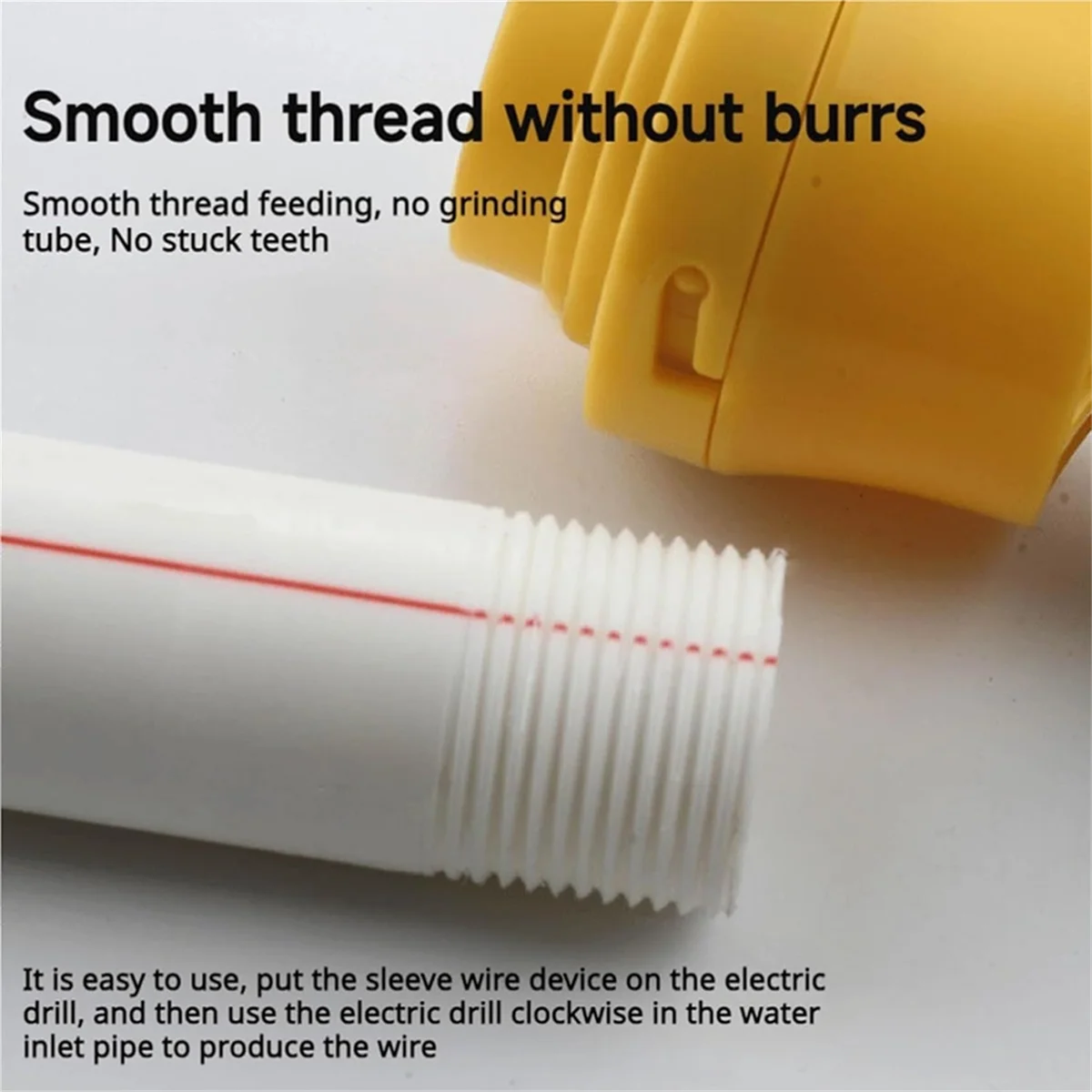 PVC Thread Maker Tool for Electric Drill,Electric Drill PVC Thread Maker Tool,Pipe Threader Plumbing Tool,Maker Tool for