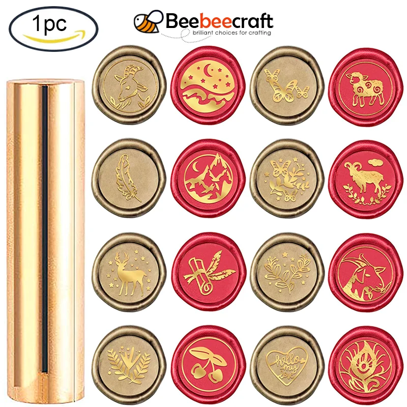 1PC Wax Stamps Moon Mini Brass Stamp Wax Seal 15mm for Envelope Invitation Wedding Embellishment Bottle Decoration Gift Card