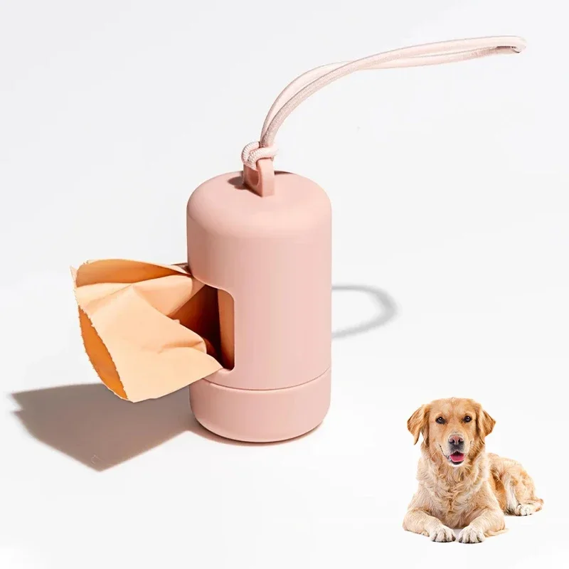 Portable Pet Trash Bag Box Led Light Dog Poop Boxes Dispenser Degradable Waste Bag Case Outdoor Dog Cat Cleaning Accessories Box