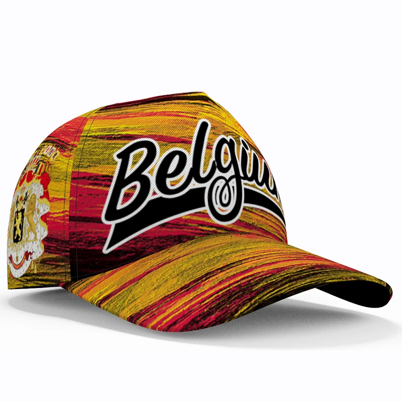 Belgium Youth Student Diy Free Custom Name Number Photo Bel Belgique Belgien Hat Be French Belgie Print Nation Flag Baseball Cap