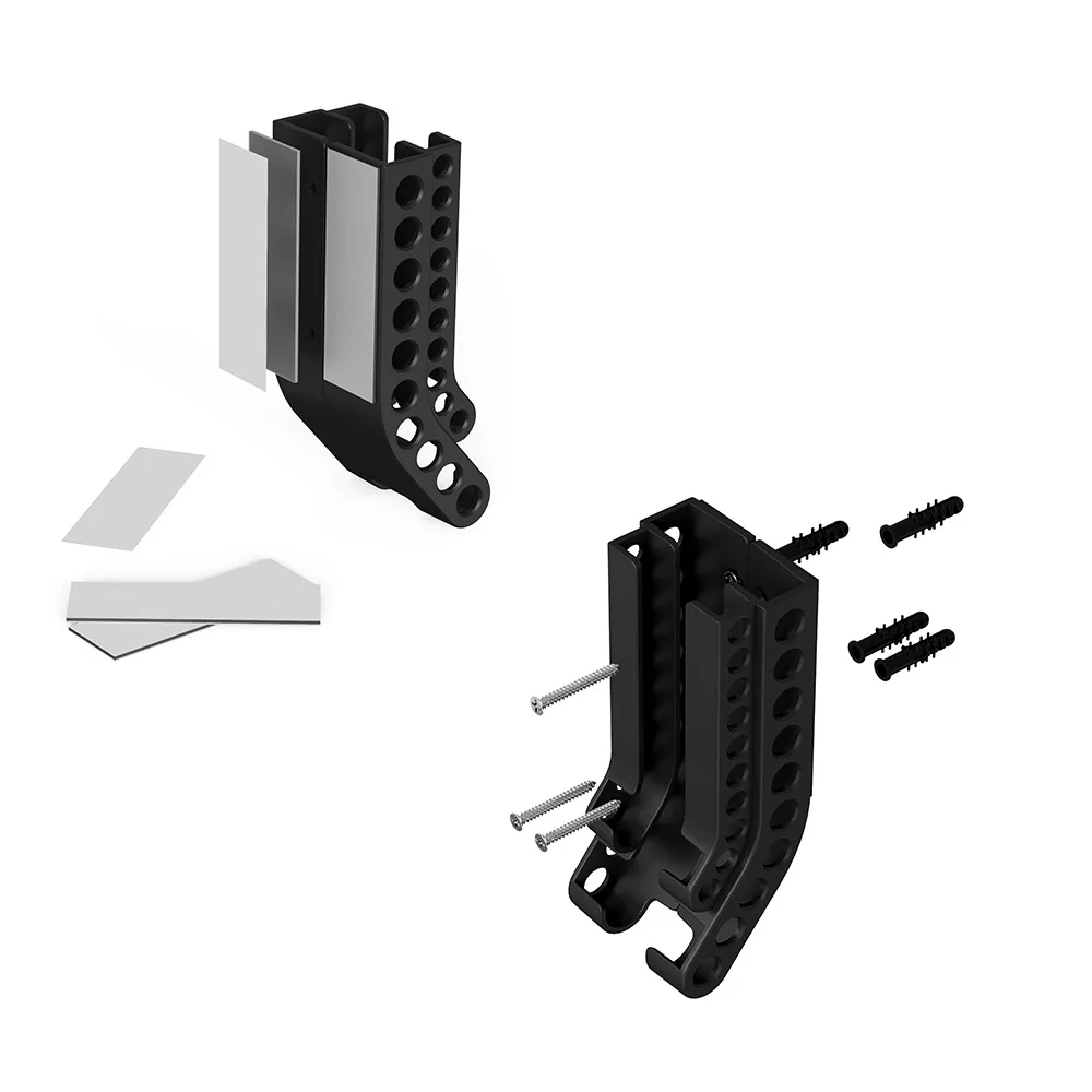 AA/AAA Battery Holder Wall Mount Storage Bracket Black White