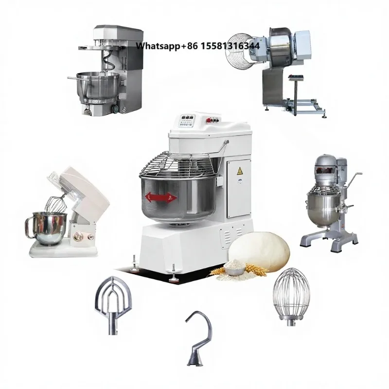 Planetary Mixer 10 Liter 20L 30L 40L Spiral Mixer Home Use  Dough Flower Bakeries Mixer Machines