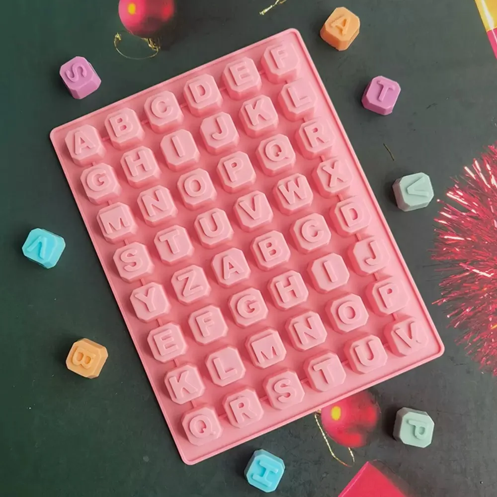 48 Letter Enghish Alphabet letter Silicone Mold Soap Mould Cake Cupcake bake Bakeware Chocolate Soap Diy Decorating Tools Mould