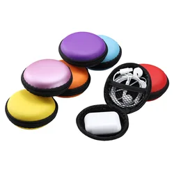 Portable Mini Storage Bag Zipper Headphones Box In-ear Earphone Cases EVA Square Earbuds Headset Carry Pouch Bags