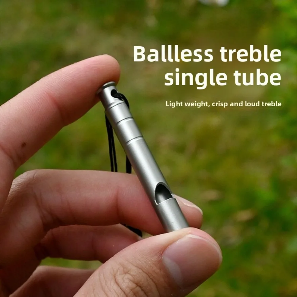 صفارة إنقاذ من سبائك التيتانيوم عالية التردد للتخييم والمشي لمسافات طويلة في الهواء الطلق مناسبة للتدريب العسكري. #5