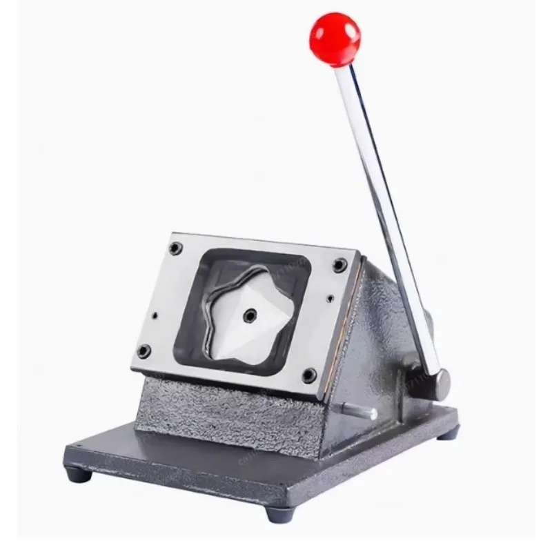 Manual Round Die Cutter 300-500GSM, Circle Paper Punch Machine for Button Badge & Card Making DIY