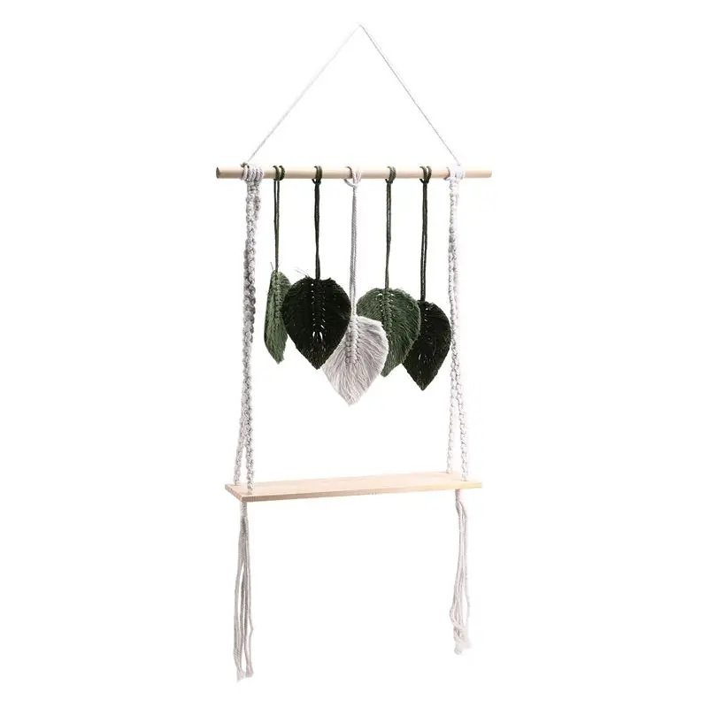 ABLQ Popmician Handmade Leaves Woven Streaming Wooden Stick Flower Basin