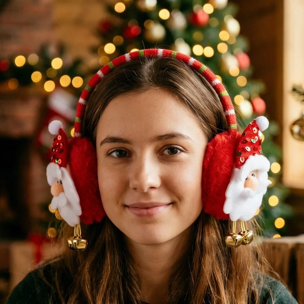 Fashion Christmas Winter Earmuffs Warm Soft Earmuffs Thickened Portable Earflap Protection for Men Women