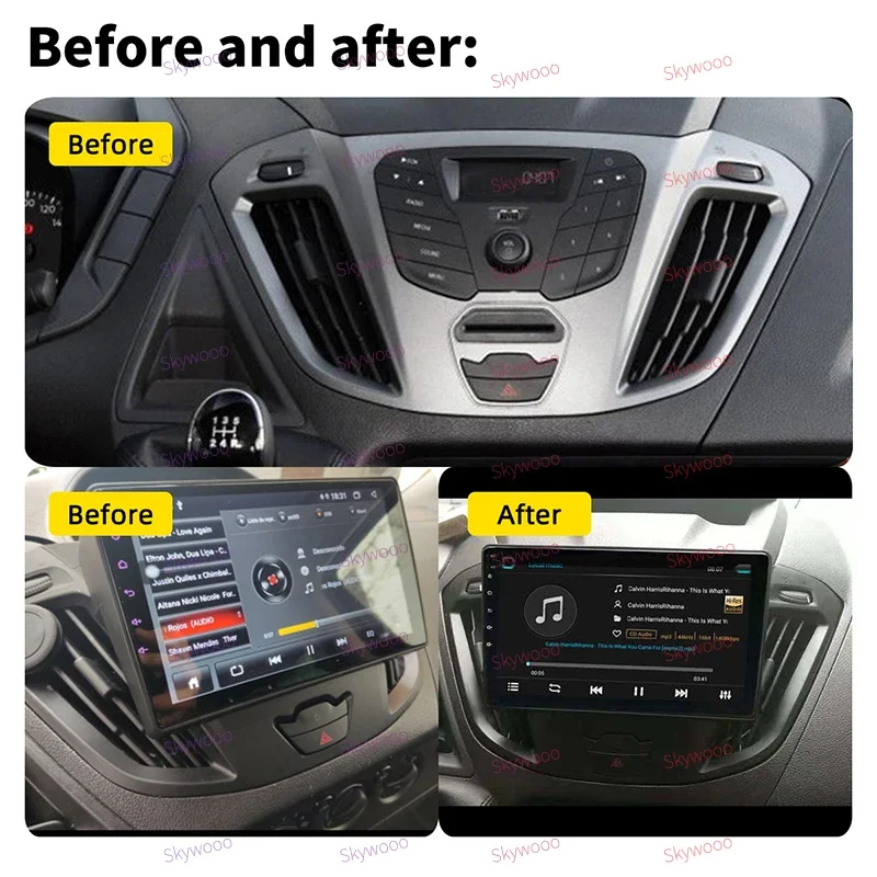 Carplay Stereo for Ford Transit Tourneo Custom 2013-2021 Car Radio 2 Din Android Multimedia Player Screen Head Unit Navigation