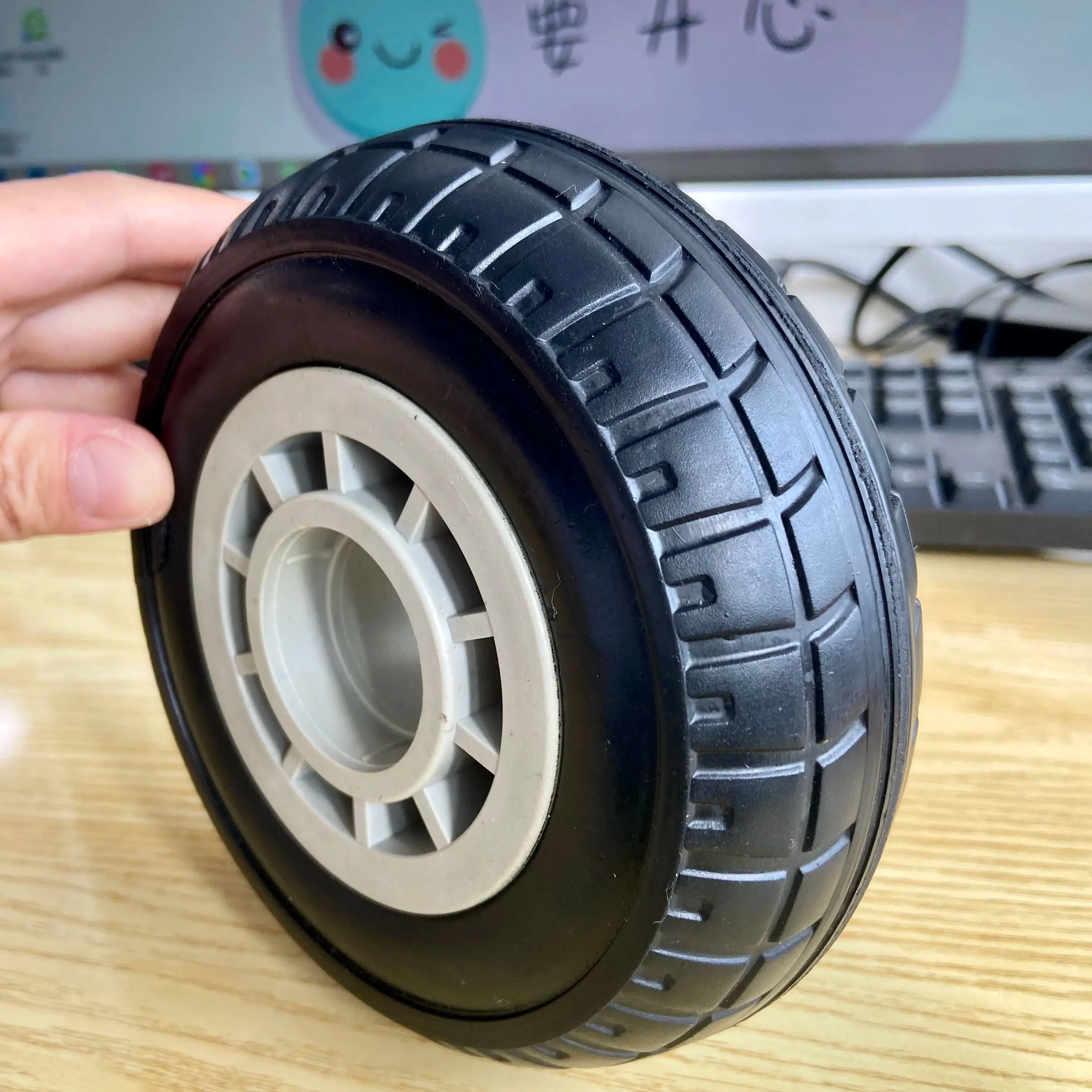 1 Pc 5 Inch Heavy-Duty Caster Rubber Gold-Plated/TPR Width 50mm Silent Universal Trolley Industrial Trailer Single Wheel