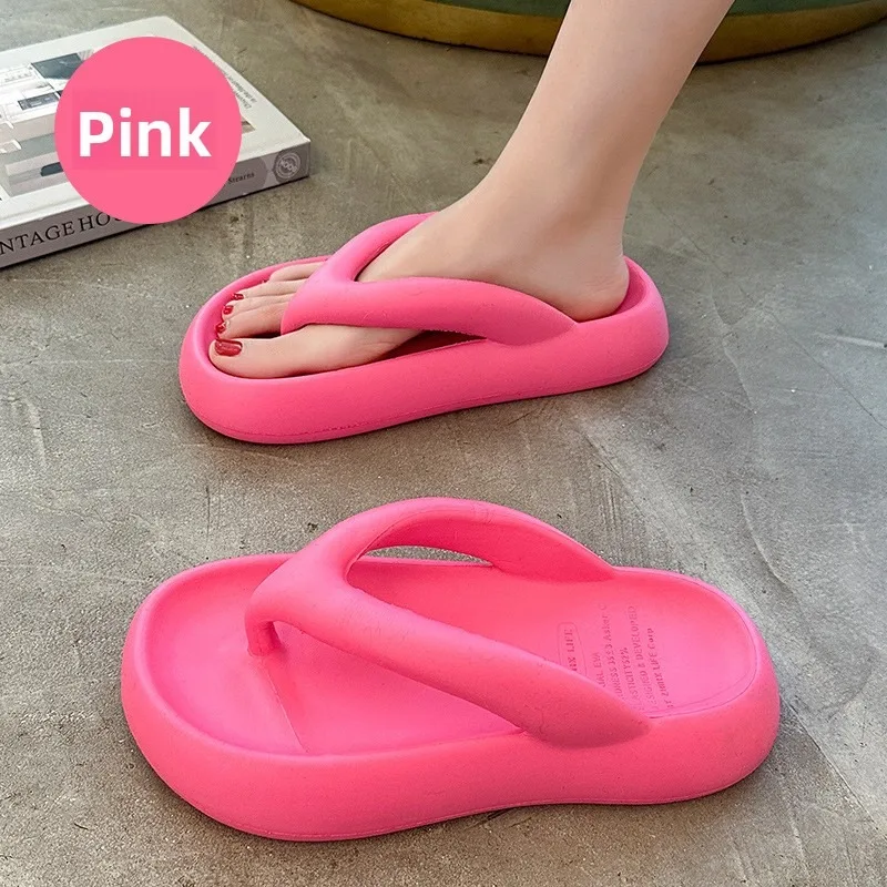 

Thick Bottom Flip Flops for Women's Summer Height Increasing Anti Slip Beach Sandals Beach Slippers for Outdoor Wear