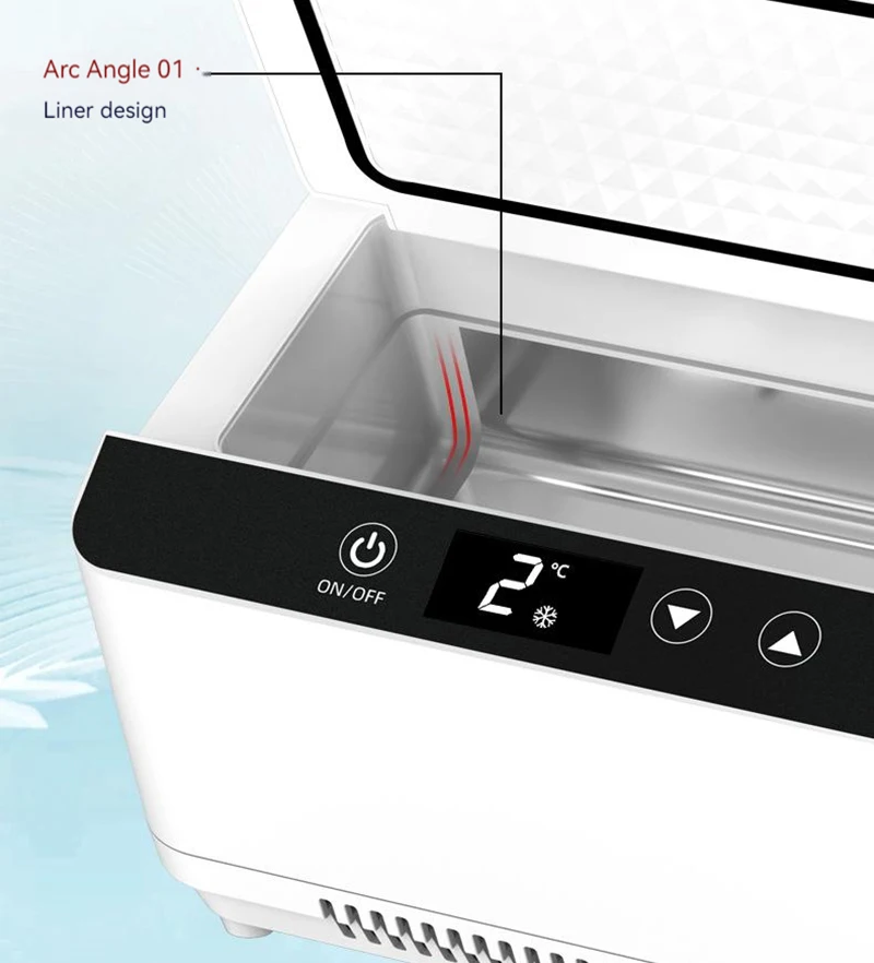 Mini frigorifero portatile con dispositivo di raffreddamento per insulina Scatola per medicinali di raffreddamento da viaggio all'aperto con design di grande capacità a doppio strato