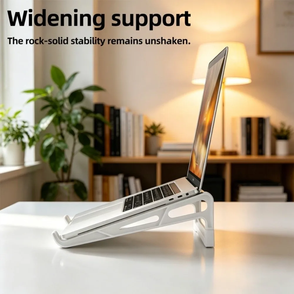 New Plastic Laptop Stand Ventilated Support Foldable Ergonomic Height Riser Hollow Notebook Holder For Office Work