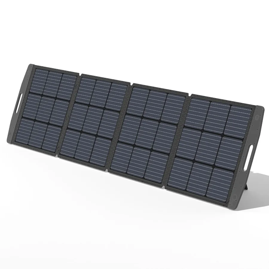 

Solar Panel Foldable Portable Solar Panel Battery Charger Kit with Adjustable Kickstand Wire Storage Bag MC4 Cable IP67 Waterpr