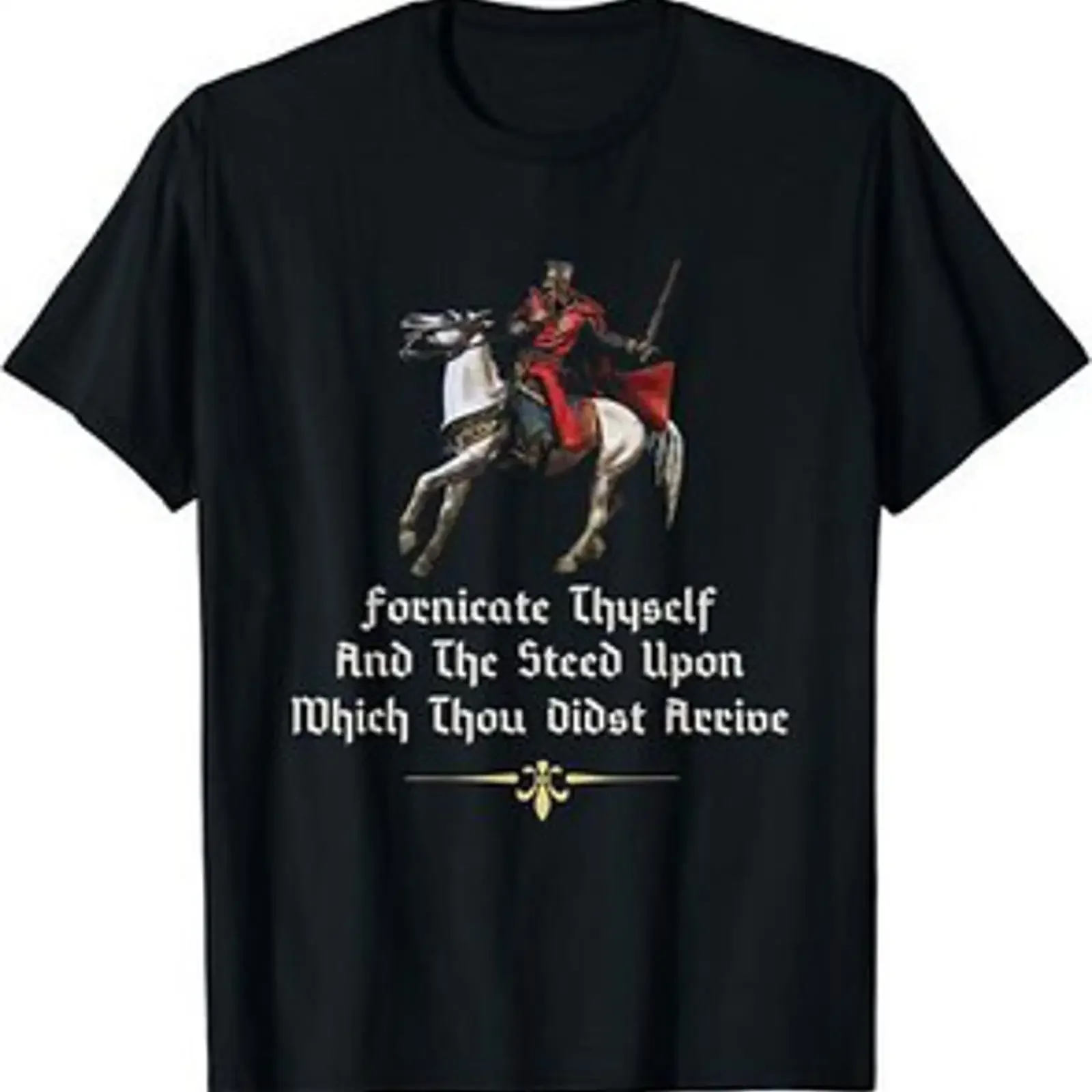 NOVO LIMITADO Foréctate a ti mismo e ao corcel sobre o qual você chegou vintage Streetwear lavado Unissex