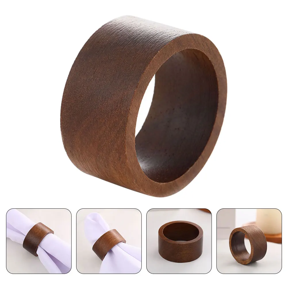 

4pcs Napkin Rings Dining Table Decor Serviette Rings Reusable Minimalist Design For Party Wedding Family Meal
