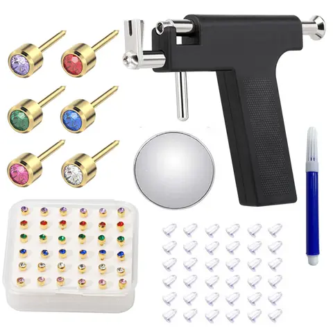 Professional Ear Piercing Gun with 36pcs Earrings Stud for Salon Home Use Ear Piercing Kit