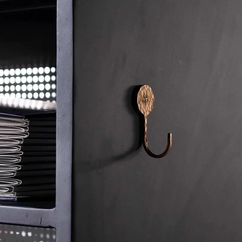 Martillo de latón macizo, ganchos para abrigos montados en la pared, perchas para ropa, llaves de pasillo antiguas, ganchos para bolsos, toalleros de baño