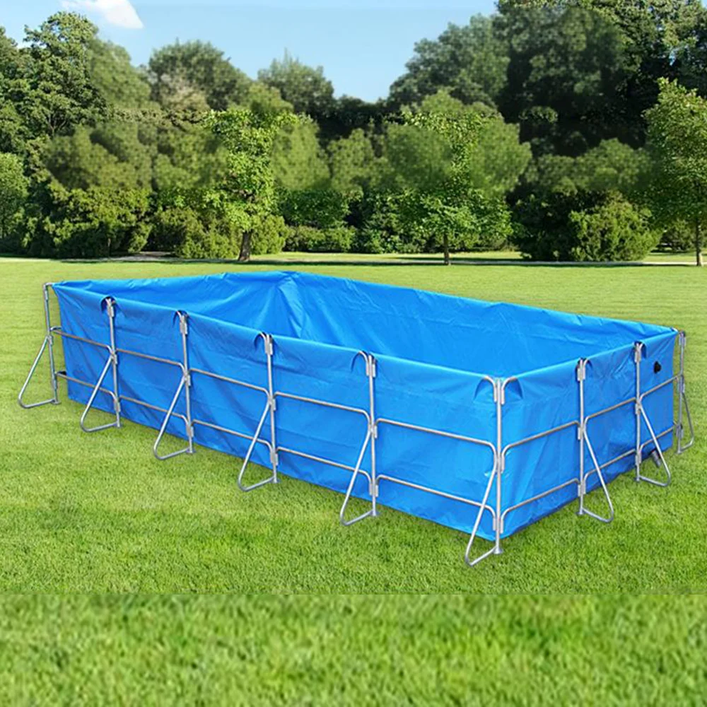2.5*1*1m Fish Farming Customizable Size Portable Fish Pond Above Ground Foldable Tarpaulin Fish Tank