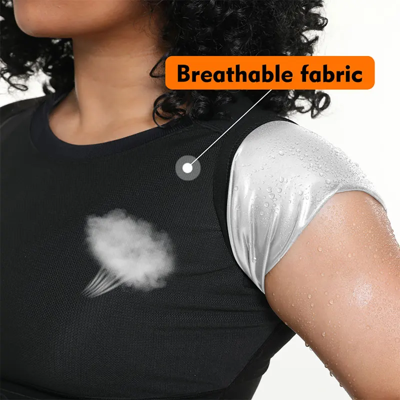 Women\'s Sauna Sweat Shirt Athletic Tee Compression T-Shirt Heat Trapping Sauna Vest for Women Weight Loss Body Shaper