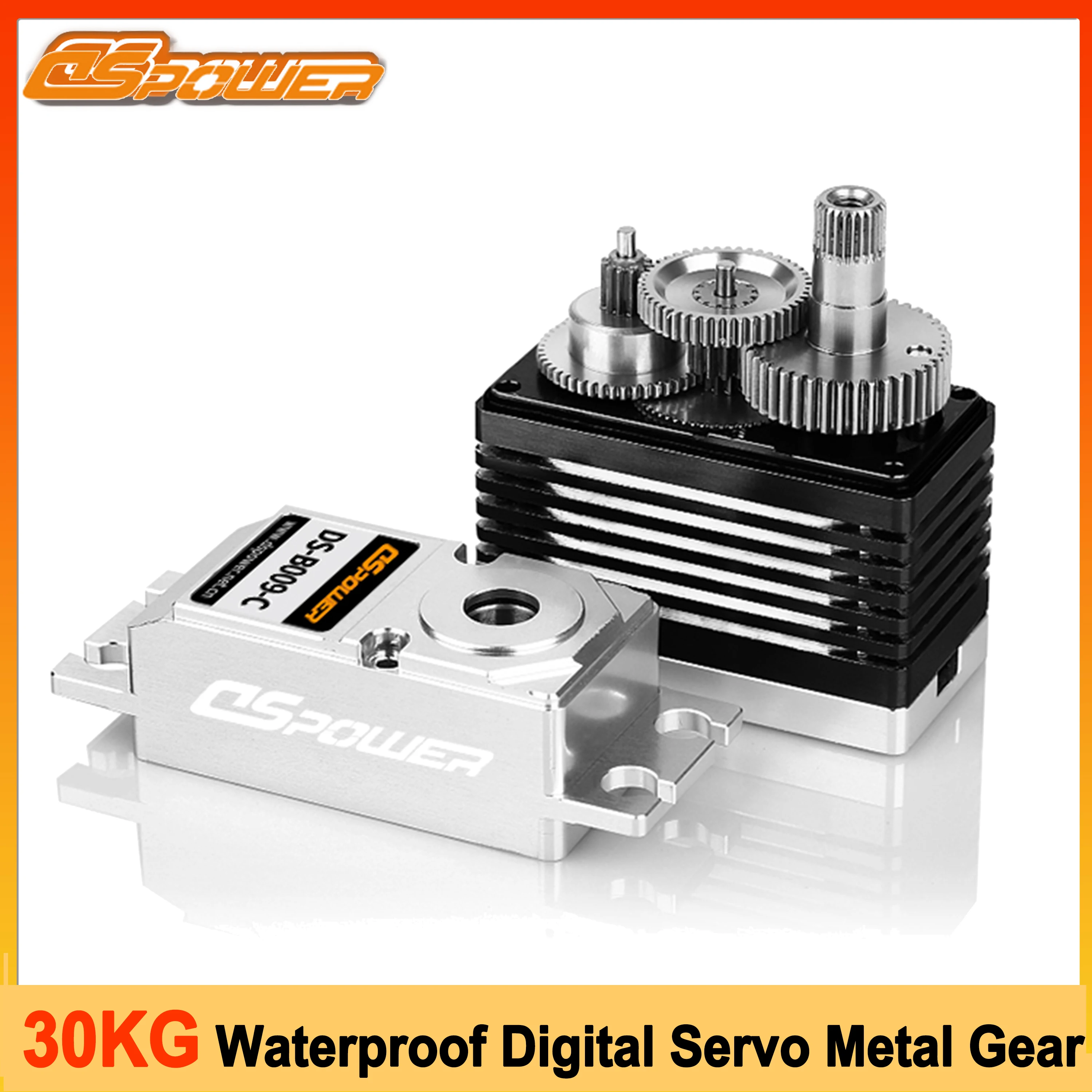 DSPOWER 30KG Metal Gear Brushless All Aluminum Frame Digital Servo for 1/8 1/10 RC Car Crawler Fixed-wing Drone Plane Toy Parts
