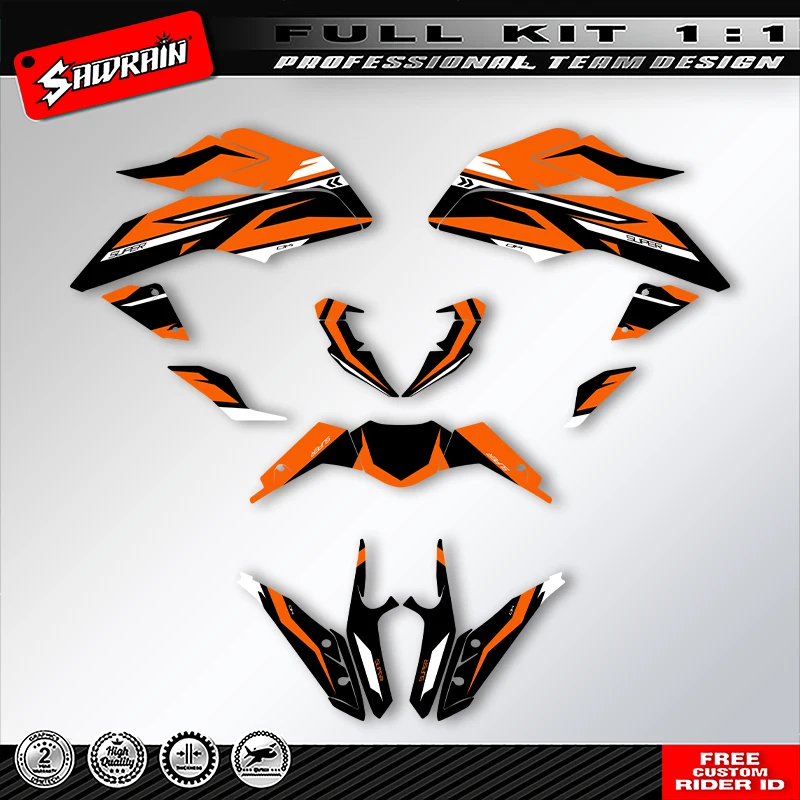 

Sawrain Motorcycle Graphics Backgrounds Decals Stickers Kit Number Name Custom For KTM DUKE 125 390 2017 2018 2019 2020 016