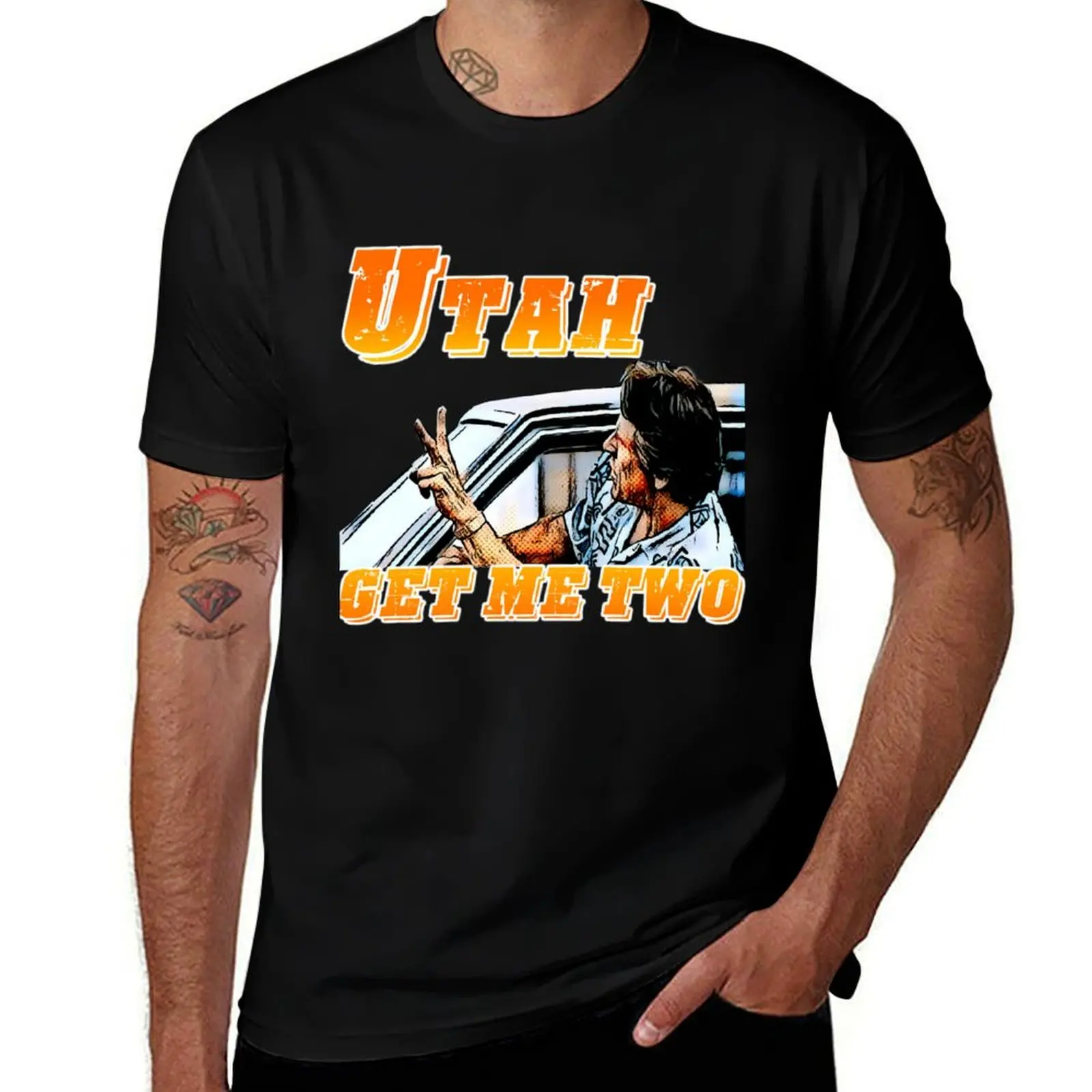 Utah, get me two T-Shirt blue lock anime tshirt shirts graphic mens cotton t shirts