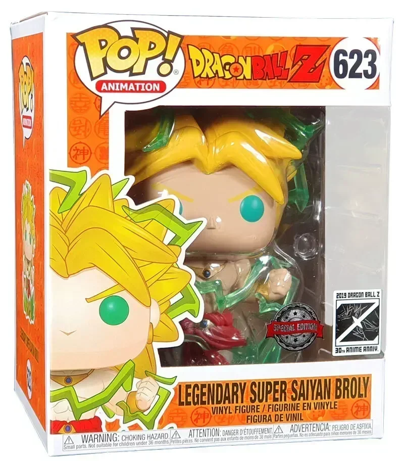 Funko Pop Legendario Super Saiyan Broly 623 #   Vinly Doll Action Figure Edition Colección Juguetes para niños