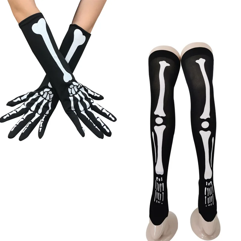 New Men And Women Suitable Stockings Halloween Easter Party Skeleton Blood Skull Socks