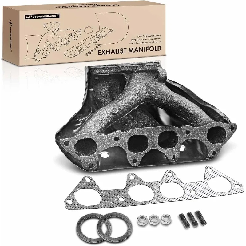 

A-Premium Engine Exhaust Manifold Kit W/Gaskets & Studs & Nuts & Heat Shield [SOHC 4Cyl 2.2 2.3L]