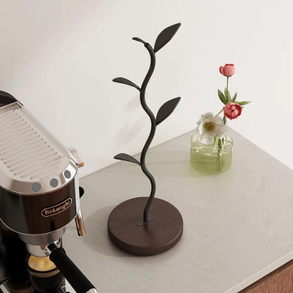 Tree Shape Coffee Mug Holder Free-Standing Anti Rust Water Cup Hanger 4 Hooks Multifunctional Cup Display Stand Countertops