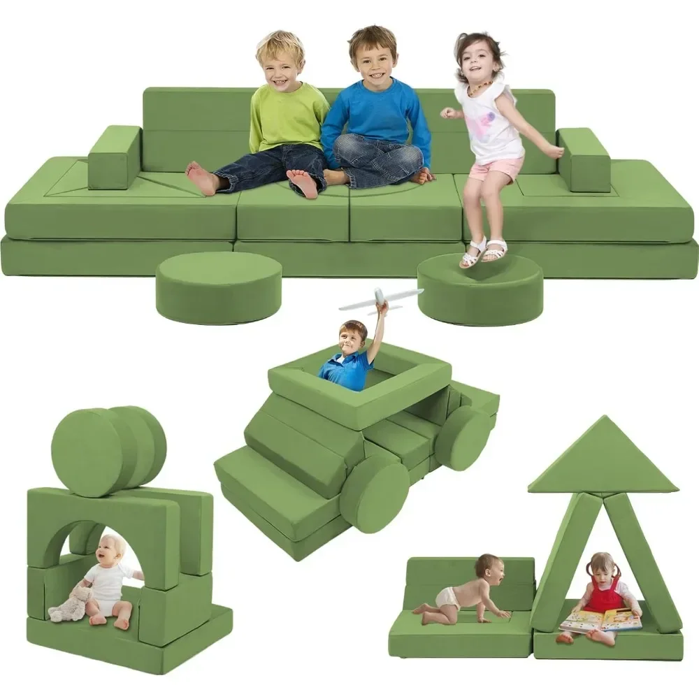 

22Pcs Modular Kids Play Couch - Kids Couch for Playroom Bedroom Living Rooms 500+DIY Creativing Couch for Inspiring Child