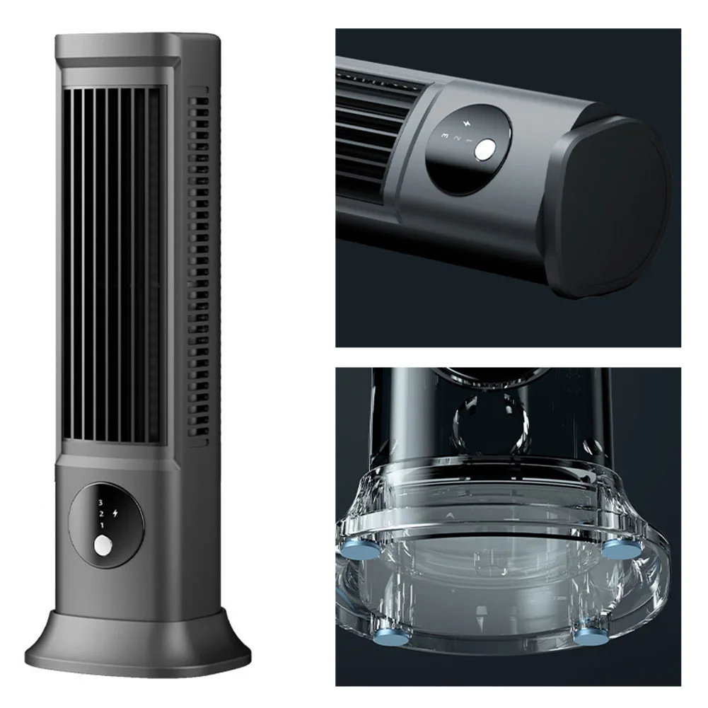 

Cooling Fan With 3 Adjustable Speeds Portable Air Conditioning Smart Digital Display With Built-in Rechargeable 1200mah Battery