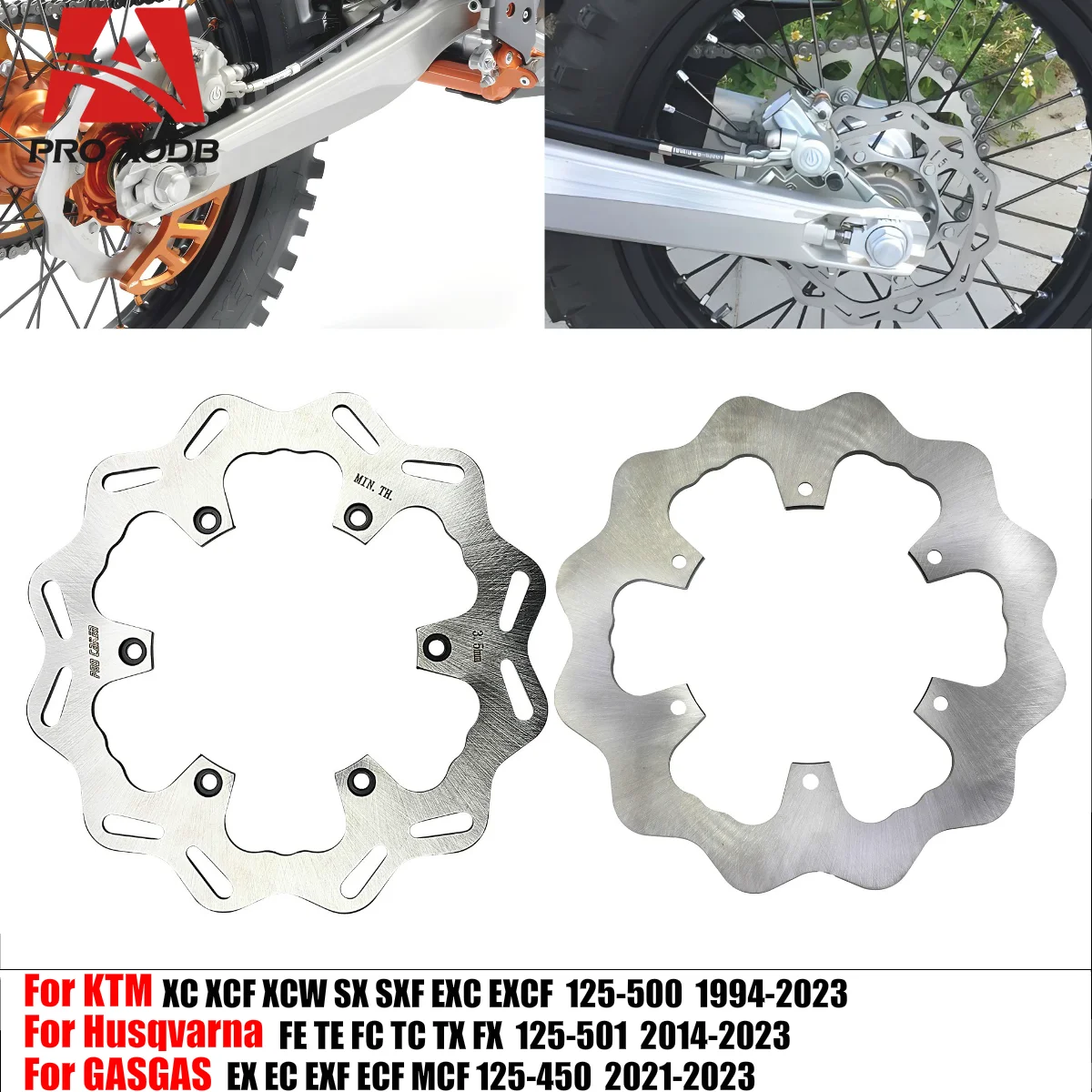 

Durable Motorcycle 220mm Rear Brake Disc For KTM EXC EXCF SX SXF XC XCW XCF TPI Six Days 125-500 FE TE FC TC TX 1994-2023