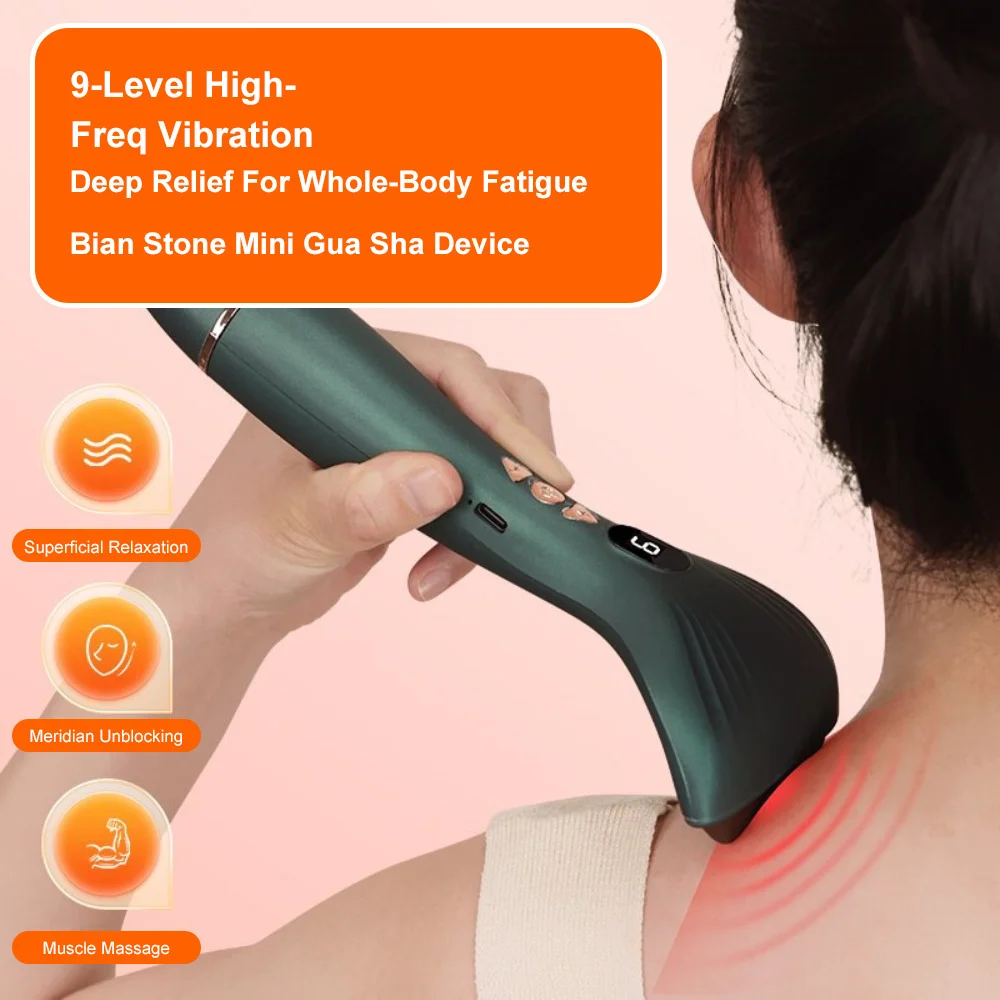 

Guasha Massage Tool Heating Compress Vibration Body Neck Face Lifting Double Chin Removal Facial Lifting Firming Massager