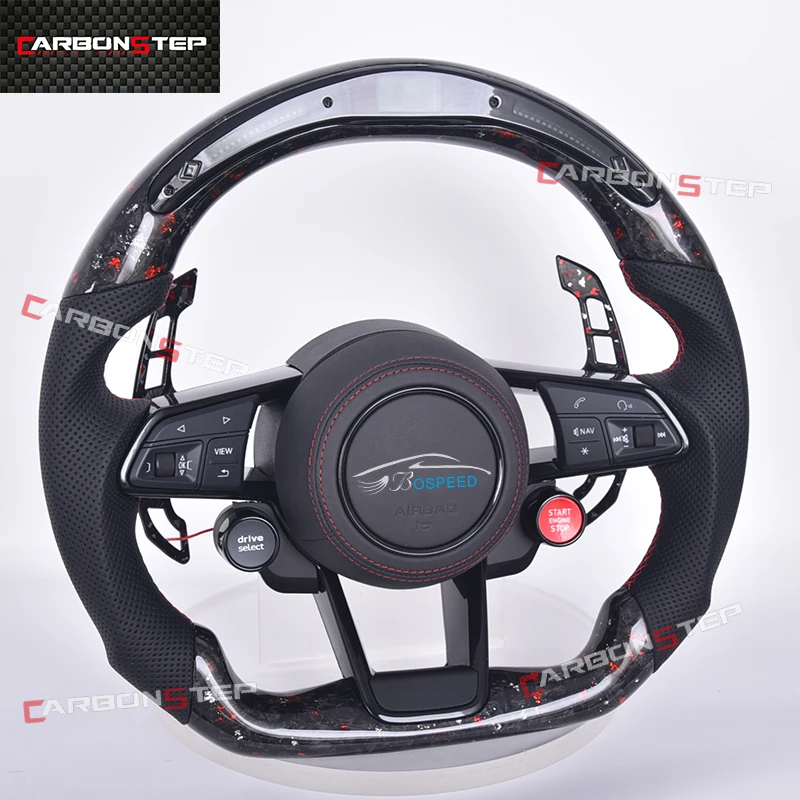 

Fit For Audi A3 B9 A4 B9 A6 C7 A2 Q3 Q2 S3 8V S2 Rs3 Rs7 TT 8J MK3 R8 SQ5 Upgrade Forged Carbon Fiber Led Cars Steering Wheel