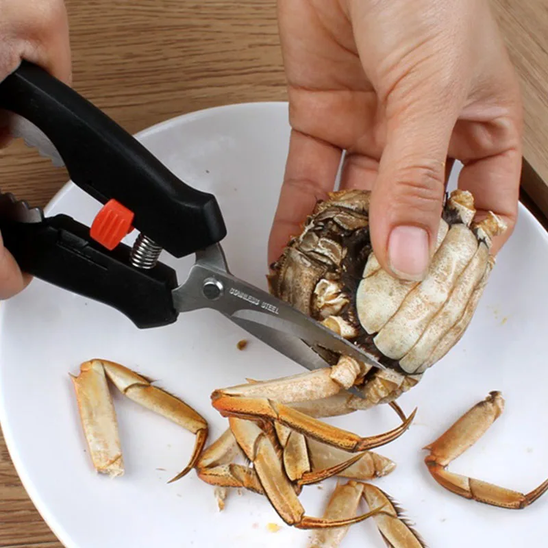 Stainless Steel Seafood Scissors Lobster Crab Sea ​​urchin Peeler Prawn Scissor Snip Shrimp Crab Legs Kitchen Tools