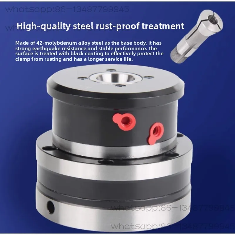 5C Rotary Pneumatic Lathe Chuck with  Hollow Air Chuck Inside The Outer Clip Collet Clip for  Lathe
