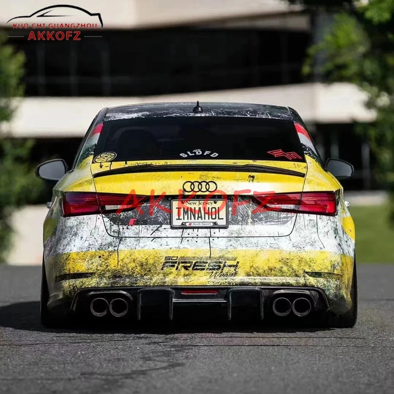 

Real carbon fiber Spoiler For Audi A3 S3 Sedan 2013 - 2019 Rear Trunk Spoiler Boot Lip Wing Carbon Fiber / Forged carbon