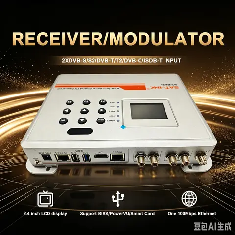 Tuner DVB-S2 DVB-T T2 DVB-C ISDBT to IP UDP HTTP RTSP 2-Channel Digital Gateway Stream Receiver Modulator